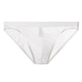 thumbnail image 2 of sunsanly Men Seamless Ice Silk Briefs Low-rise Ultra-Thin See-through Panties Solid Color Quick Drying Underwear, 2 of 8