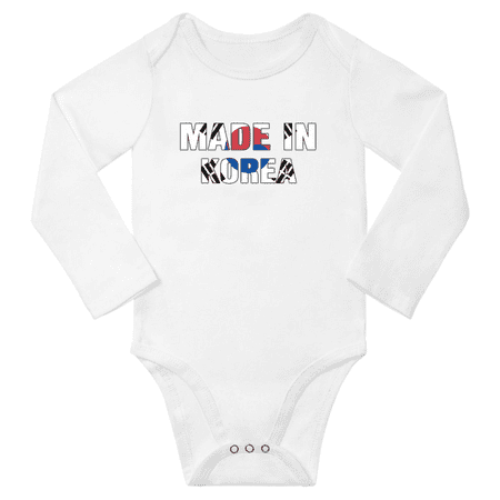 

Made In Korea Baby Long Sleeve Bodysuit (White 12 Months)