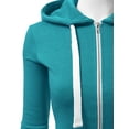 thumbnail image 2 of Doublju Women's Lightweight Pocket Zip-Up Hoodie Jacket for Women with Plus Size, 2 of 4