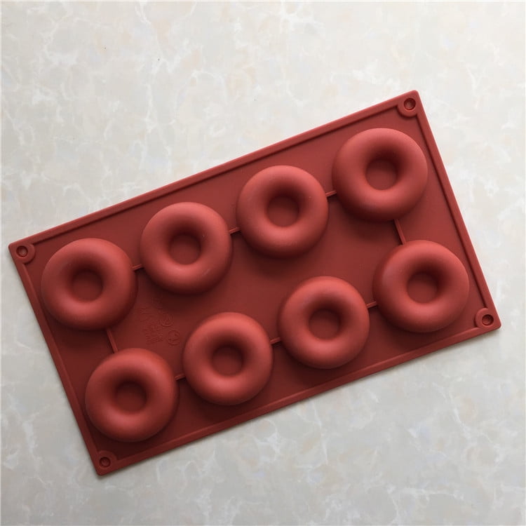 Ainest Silicone Baking Donut Doughnut Cake Chocolate Soap Jelly Mold Mould Pan Tool 6L 8 cavity