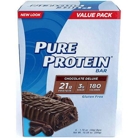 Pure Protein Bar, Chocolate Deluxe, 21g Protein, 6 (Best Protein Energy Bars)