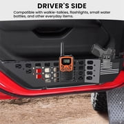 DIAMOOKY Front Door Pocket Storage Box for Jeep Wrangler JL JLU 4XE 2018-2025 & Gladiator JT 2020-2022 2023 2024 2025, 2PCS - Front Door Flag