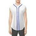 thumbnail image 1 of Hat and Beyond Men's Button Down Sleeveless Baseball Jersey Softball Tank Top, 1 of 6