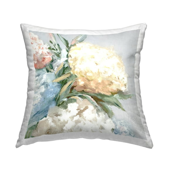 Stupell Industries Close Up Hydrangea Blossom Decorative Printed Throw Pillow Design by Alex Black.