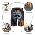 thumbnail image 4 of Michael Myers Halloween Children's Swim Trunks Printed Beach Board Shorts Quick Dry Swimwear Casual Swimming Shorts S, 4 of 7