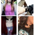 thumbnail image 3 of nipocaio PU Simili Cuir Gothique Punk Choker Collier Court avec Connecteur en Forme de Coeur (Noir), 3 of 5