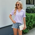 thumbnail image 6 of Womens Dressy Casual Blouses Shirts Lapel Neck Business Casual Summer Tops S, 6 of 9