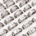 thumbnail image 1 of anillos mujer anillo hombre envio gratis 10/20/30 piezas/lote Anillos de acero inoxidable a rayas para hombres y mujeres moda clásica mezclar y combinar encanto joyas anillo accesorios regalos al por, 1 of 4
