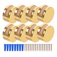 thumbnail image 1 of LOLIPPYY 8Pcs Glass Mounting Clips Zinc Alloy Strong Golden Mirror Holders for Wall Mounting, 1 of 6