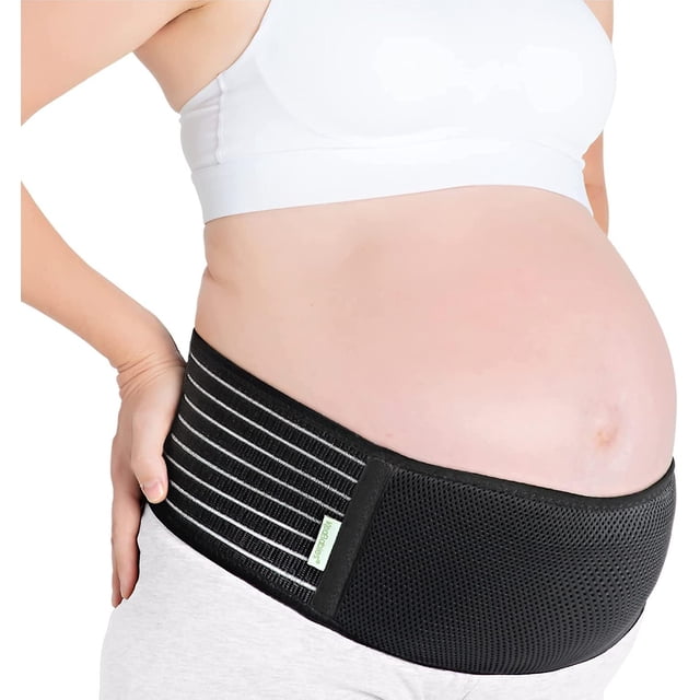 Cinturón de maternidad CHAO soporte de vientre suave y Transpirable Negro L