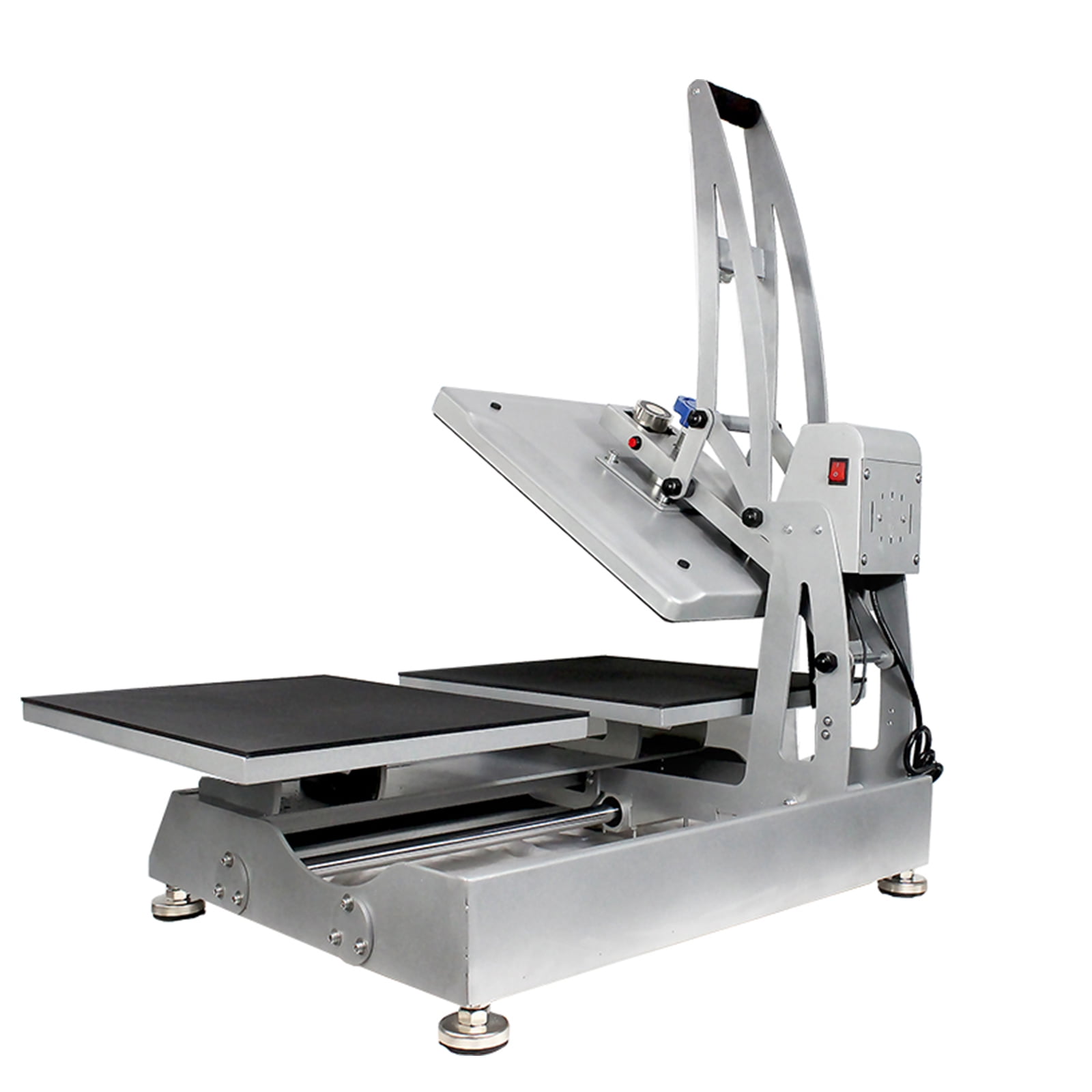 INTBUYING 15x15in Flat Heat Press Machine Double Station Magnetic Heat Sublimation Transfer Cloth Bag Printing