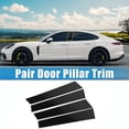 thumbnail image 2 of Unique Bargains 4 Pcs Black Windshield B Pillar Trim Exterior Garnish Front Rear Left Right for Porsche Panamera 09-16, 2 of 6
