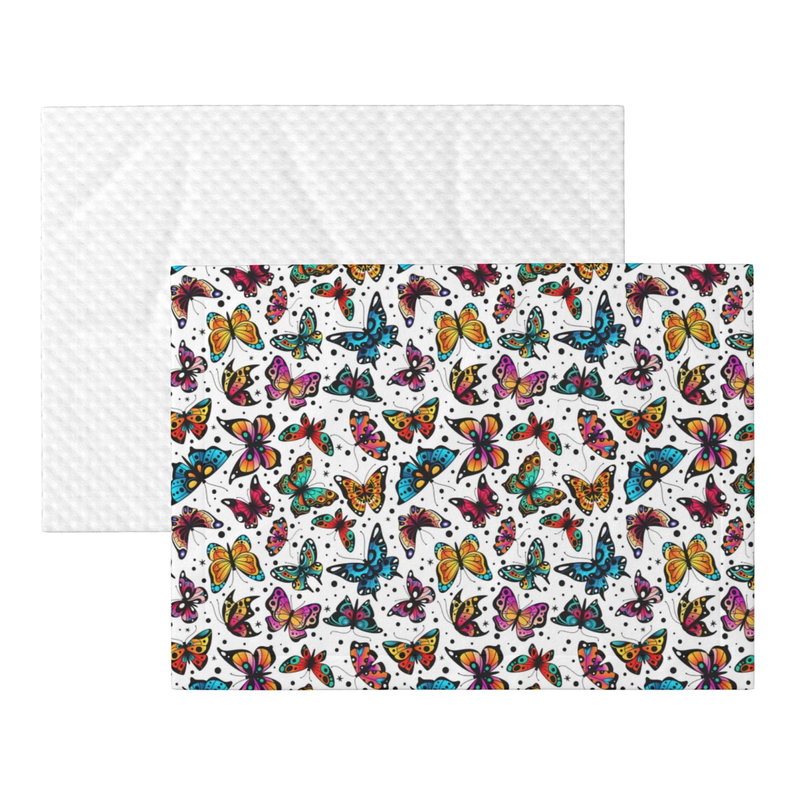 Naloa Colorful Flying Butterflies Dog Blanket, 3 Sizes Cat Blanket for Indoor Cats Large Medium Small Dog Gifts-Medium