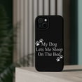 thumbnail image 4 of DistinctInk Tough Case for Apple iPhone 14 (6.1" Screen), Compatible with MagSafe Charging - My Dog Lets Me Sleep On The Bed, 4 of 6