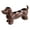 Brown Dachshund, variant on Bathroom Decor Bow Shaped Toothbrush Holder, Bow Bathroom Decor Double Compartment, Cute Bathroom Decor Vanity Organizer, Bow Decor Pink