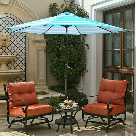 Aok Garden 9ft Aluminum Market Patio Table Umbrella With Antique Aok Garden 9ft Aluminum Market Patio Table Umbrella With Antique Brown Finish W Crank System And Tilt Function 220g Pa Coating