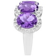 thumbnail image 2 of Gemistry 925 Sterling Silver With Amethyst Gemstone Ring, 2 of 5
