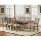 Roundhill Furniture Raven Wood 9-Piece Dining Set, Extendable Trestle ...
