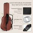 thumbnail image 5 of Yescom Acoustic Guitar Hard Case with Backpack Strap & Folding Stand Fits 40" 41" Dreadnought, 2026 Exclusive Edition Rococo Burnt Sienna, 5 of 12
