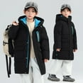 thumbnail image 4 of KAUOD Boys Long Winter Coats Waterproof Padded Hooded Puffer Jackets Kids Quilted Snap Buttons Insulated down Outwear, 4 of 9
