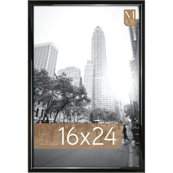 MCS Trendsetter 16x24 Poster Frame Black High-Gloss, Vertical & Horizontal Wall Hanging (1-Pack)