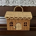 thumbnail image 4 of Handwoven Tote Pure Handmade Woven Storage With Handle For Kitchen Camping Farmhouse Style Photography Prop, 4 of 6