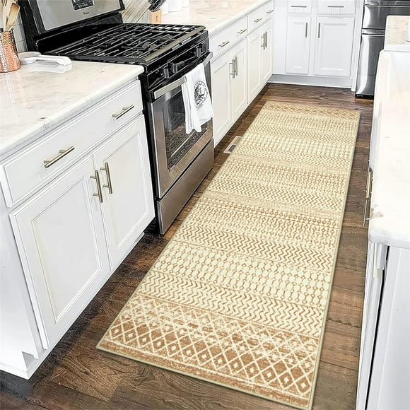 Tapis Coureur Boho Nailttos pour Couloirs, 2x6 Tapis de Cuisine Vintage Ultra Doux Antidérapant, Tapis Coureur Résistant aux Taches Lavable Style Ferme pour Chevet Buanderie Salle de Bain Entrée