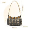 thumbnail image 3 of FORMRS Womens Shoulder Bag with Chain Strap Clutch Purse Cute Tote Handbag, Beige Halloween Skeleton, 3 of 7