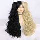 thumbnail image 2 of Peluca rizada de cosplay de anime de doble color para Halloween o fiesta, 2 of 3