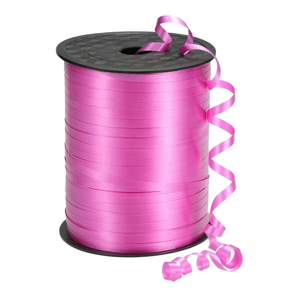 Uxcell Curling Ribbon Crimped Balloon String Metallic 3/16" 500 Yards for Party Decoration Gift Wrapping Art Crafts Rose Red