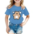 thumbnail image 2 of ibiyuan Toddler Girl Shirts 5t Short Sleeve Shirts Girls T Shirts Size 12 Graphic Print Girl Tops Size 10-12 Crew Neck Tees Comfort Toddler Girl Summer Clothes,4-5 Years, 2 of 3