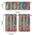 thumbnail image 6 of Rustic Vintage Curtains 36 Inch - 3 Panel Wildflower Farmhouse Set with Bohemian Floral Design, Rod Pocket, 6 of 6