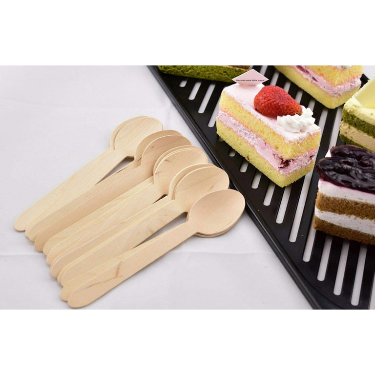 Hot Chocolate Spoons Making Supplies, 50 Pcs Disposable Wooden Spoon for  Hot Cocoa Candy Baking