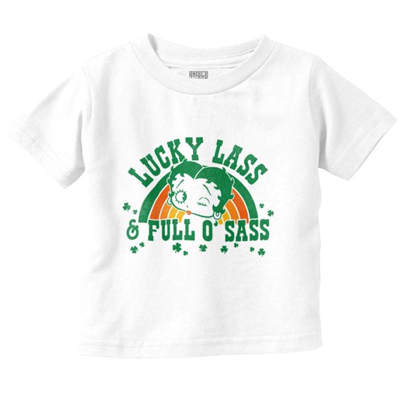 Betty Boop Lucky Lass Full O Sass Youth T Shirt Tee Girls Infant Toddler Brisco Brands 18M