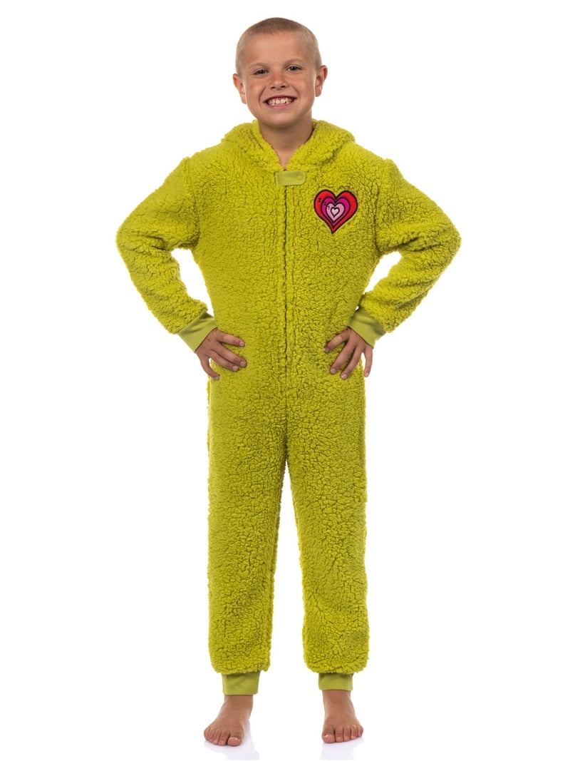 Union Suit Boys Grinch Pajamas Seuss The Grinch Footed Christmas