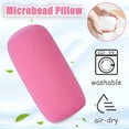 thumbnail image 2 of 2 Pcs Microbead Bolster Tube Pillow, Squishy Neck Arm Back Support Roll Body Cushion Pillows Cylinder Bean Bag Throw Pillow for Plane Car Travel Recliner Sleeping, 11.8 x 6.3 Inch, Blue + Pink, 2 of 7