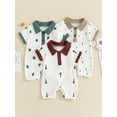 thumbnail image 7 of FEORJGP Infant Baby Boy Summer Jumpsuit 3M 6M 12M 18M 24M Toddler Short Sleeve Romper Lapel Collar Graphic Print Bodysuit Newborn Shirt Playsuit Cute Soft Comfy Sweet Clothes, 7 of 7