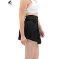 thumbnail image 4 of PULLIMOREds Women Girls Athletic Quick-drying Workout Short Active Tennis Running Skirt with Built in Shorts (M, Black), 4 of 8