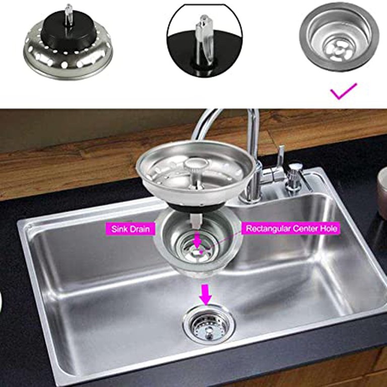 Stainless Steel Kitchen Sink Stopper Parts - Universal Kitchen Sink Strainer,  Sink Plug With 18 Slots, Anti-blocking Kitchen Sink Grid, Quick Drain St
