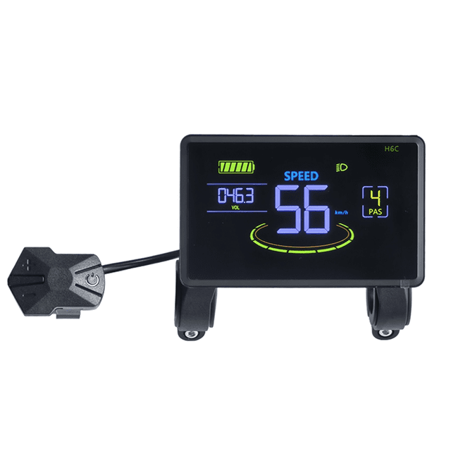 H6C-SM Electric Bike Meter LCD Colorful Display Screen 24V-60V Electric Scooter Control Panel Speed Power LCD Displa