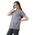 thumbnail image 3 of Moomaya Womens Wrap Style Shirt Tunic Cotton Casual Button Down Classic Collar Top, 3 of 6