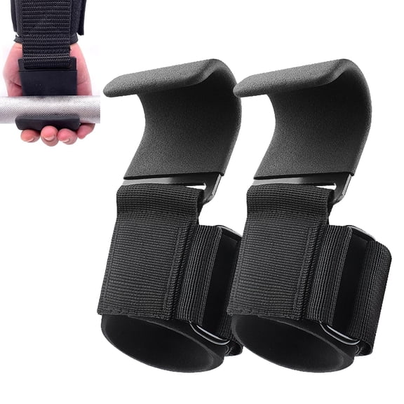 UHIAGREE Weight Lifting Hooks (Pair),Non-Slip Weight Lifting Wrist Straps for Pull Ups Lat Pulldowns