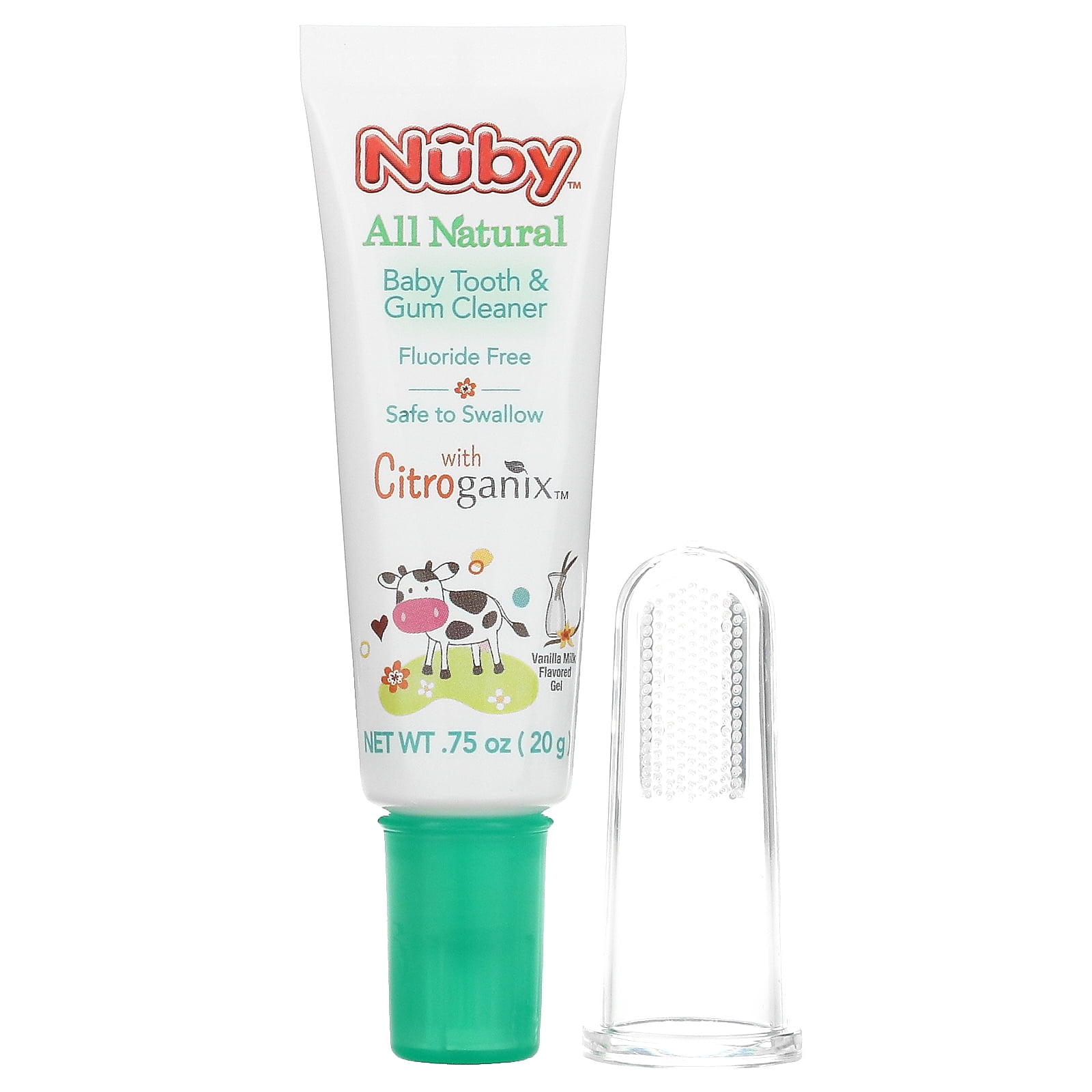 Dr. Talbot's All Natural Baby Tooth & Gum Cleaner, 0 m+, Vanilla Milk Flavored Gel, 2 Piece Set