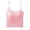 Pink, variant on Bmisegm Built in Bra Tank Tops for Women Elegant Solid Color Sleeveless Camisole Slim Straps Relaxed Fit Seamless Back Layering Summer Womens Casual Tops Red M