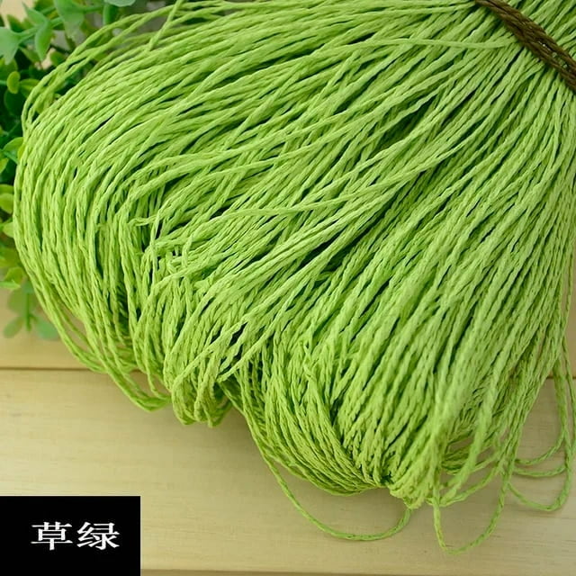 500g Summer Raffia Yarn Crochet Natural Paper Straw Threads Handcrafts For DIY Knitting Hat Handbag Purse Basket Rattan Material