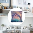 thumbnail image 3 of dolphins ocean rainbowLinen toss pillowcase decoration pillowcase gifting preferred 24x24 inch cushion cover sofa pillowcase sofa bedroom living room car, 3 of 8
