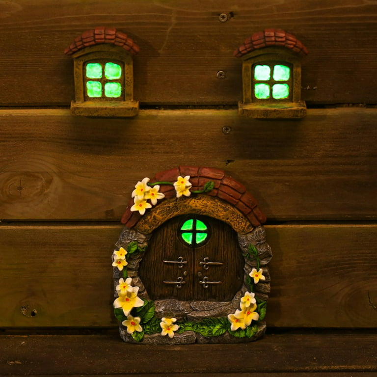 Hobbit Fairy Door suncatcher, reusable window decor – lilfoxdesigns