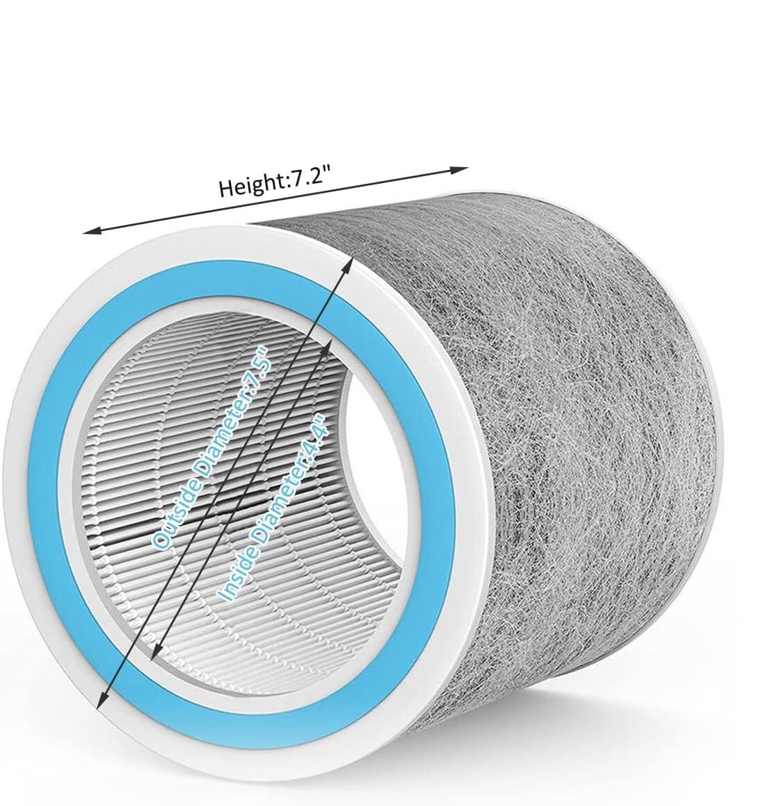 2 Pack HC452 Replacement Filter Compatible with Shark HC452 & HP102 Air Purifier, 3-in-1 H13 True HEPA for 99.97% of Particles