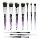 thumbnail image 1 of Makeup Brush Set, 10pcs Complete Synthetic Kabuki Eye Shadow Concealer Make Up Brushes Beautiful Crystal Handle (Purple), 1 of 4