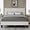 White, variant on Novilla Bliss 12 Inch Queen Size Gel Memory Foam Cooling Mattress in a Box + Classic Luxe Queen Platform Bed Frame with Velvet Upholstered Adjustable Headboard, White